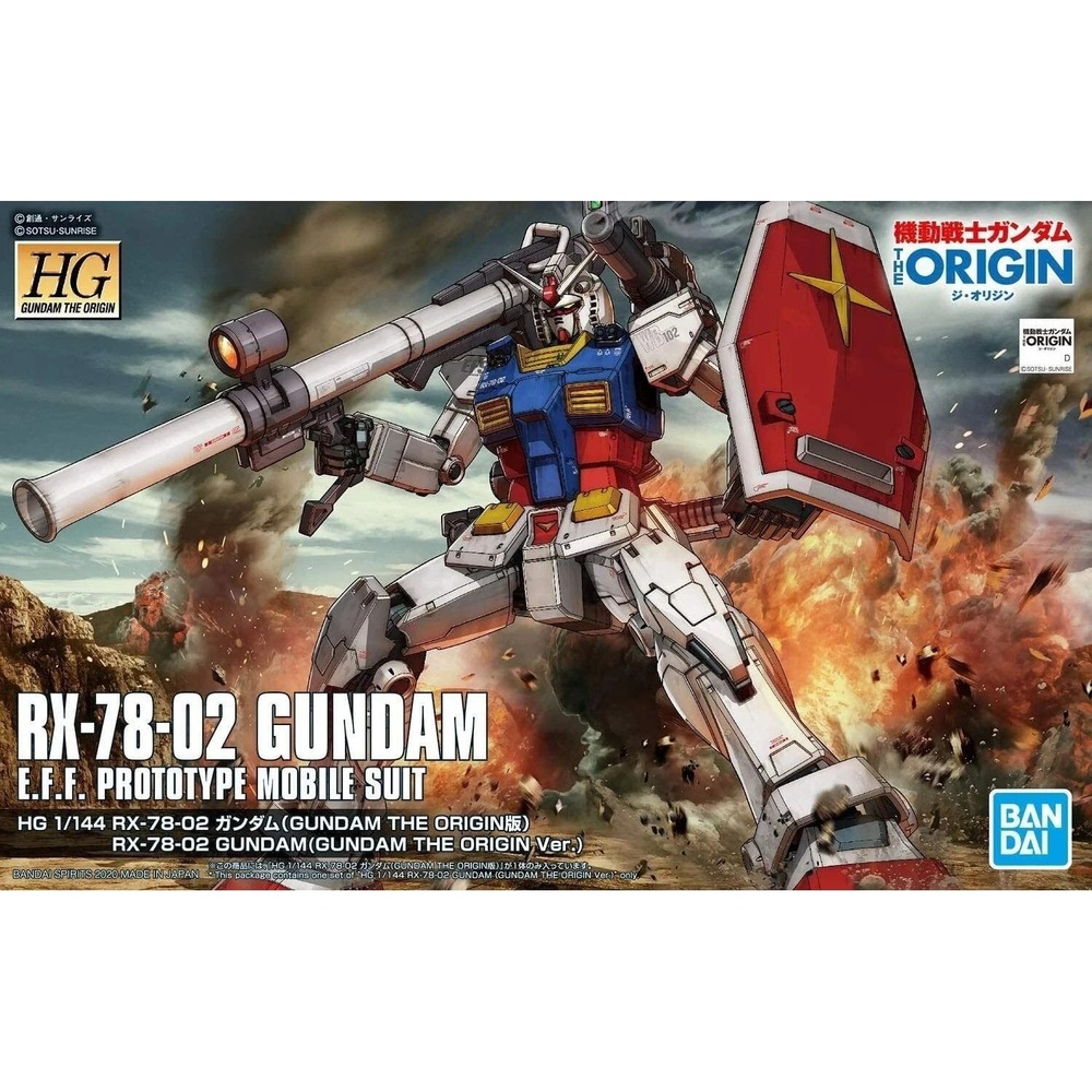 Bandai HG The Origin RX-78-02 Gundam #26 1/144 Model Kit